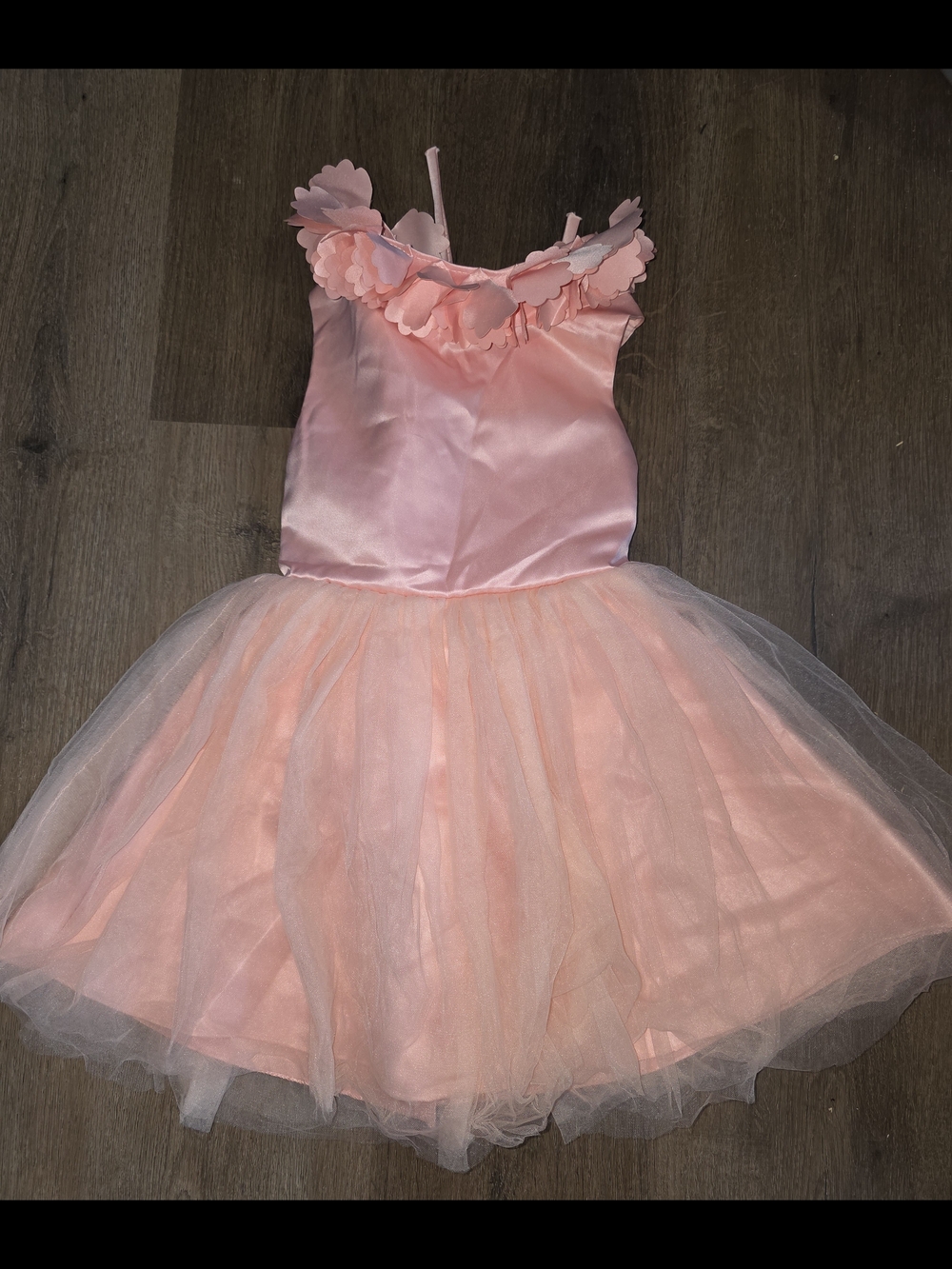 Girls Pink Floral Tulle Party Dress